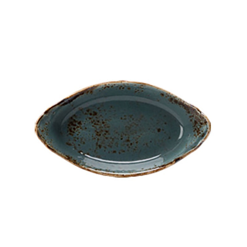 OVAL EARED DISH 24.5X13.5CM BLUE         x24