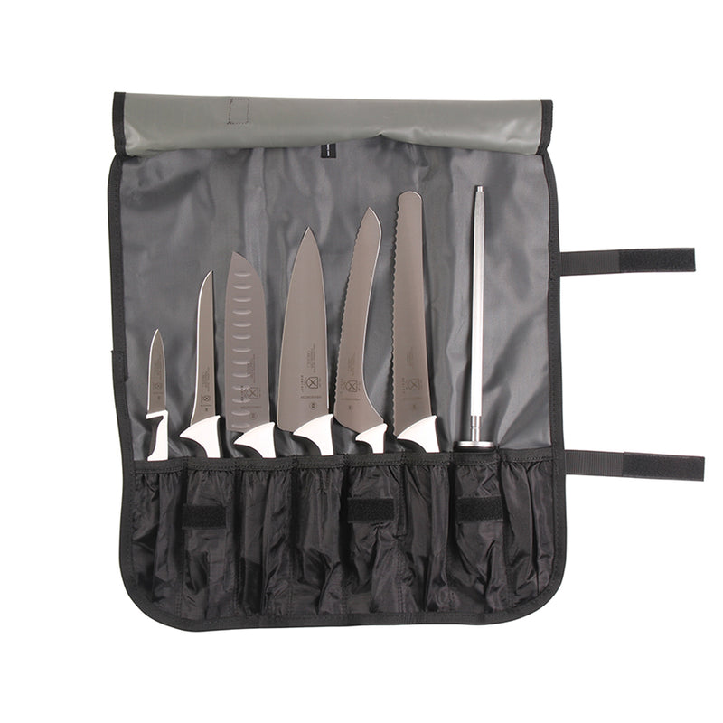 MILLENNIA 8-PC KNIFE ROLL SET WHITE     