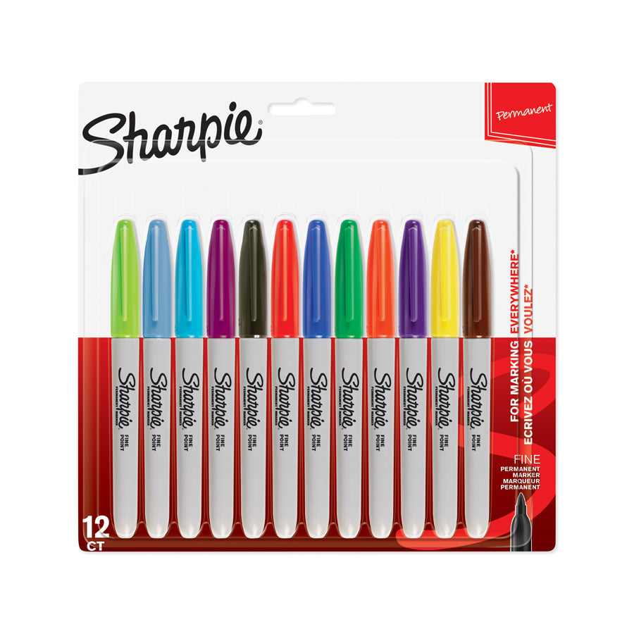 SHARPIE PERMANENT MARKER ASSORTED PK12  