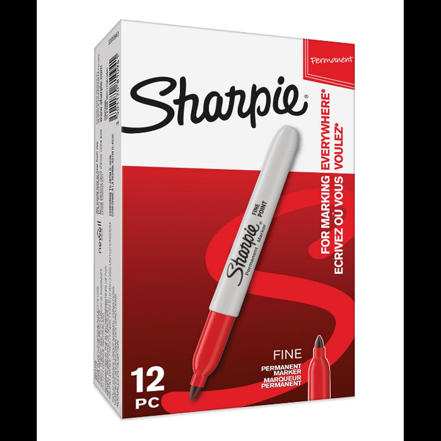 SHARPIE PERMANENT MARKER RED TUCK PK12  