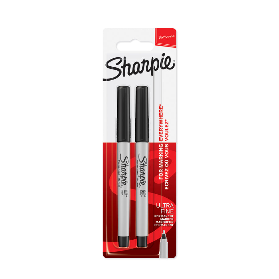 SHARPIE ULTRA PERMANENT MARKER BLACK PK2