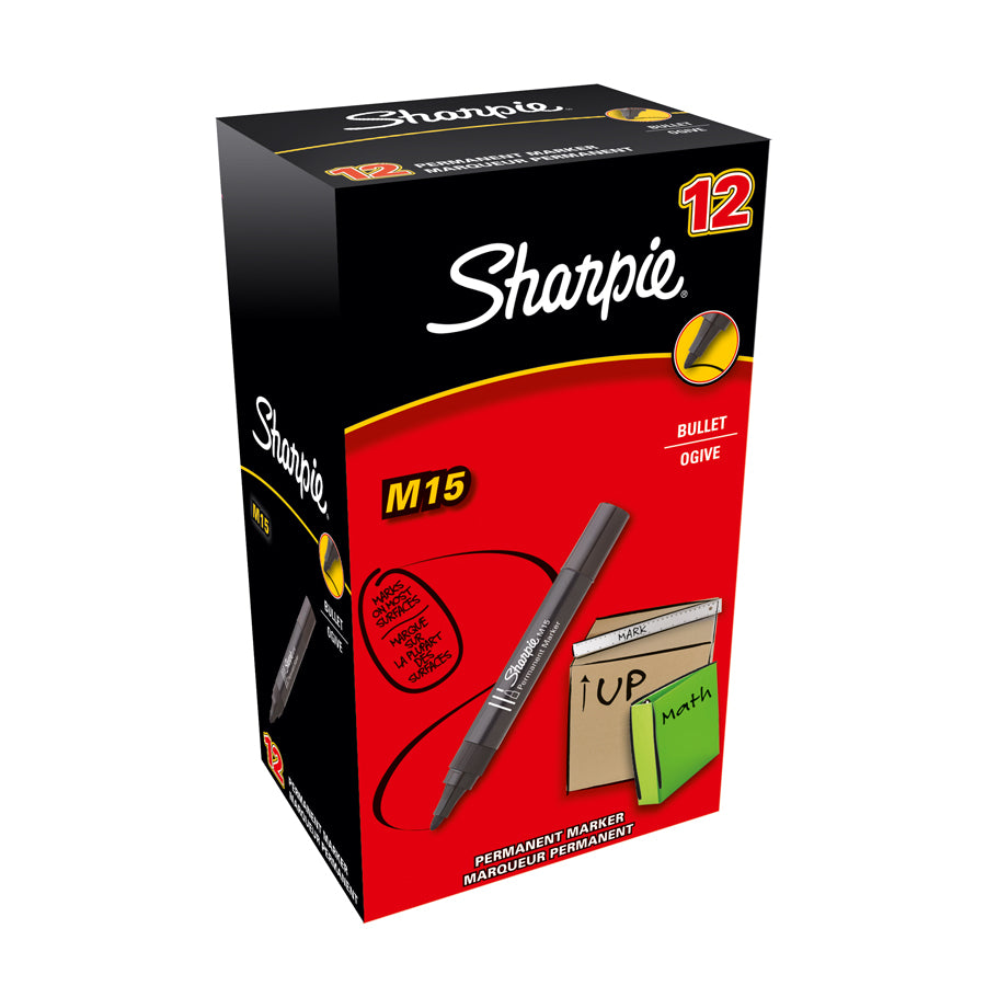 SHARPIE M15 PERM MARKER BULLET BLACKPK12