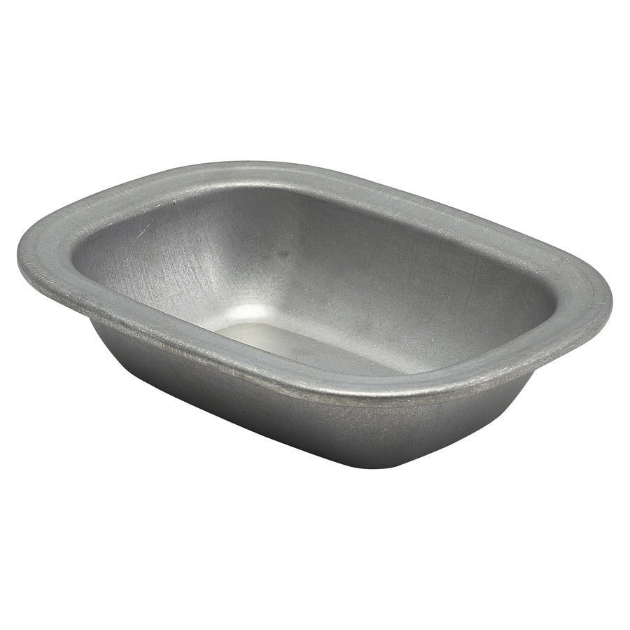 VINTAGE STEEL PIE DISH 18CM GREY S/S NR 