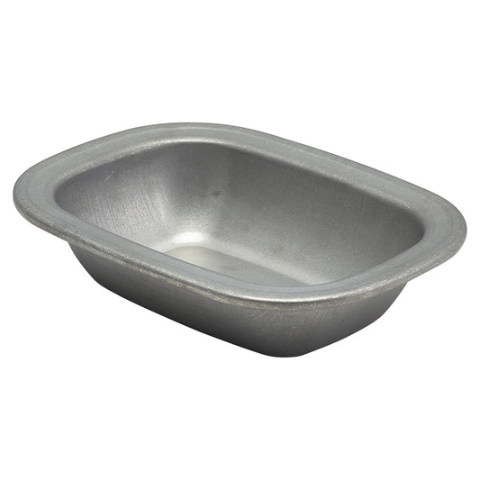 VINTAGE STEEL PIE DISH 18CM GREY S/S NR 