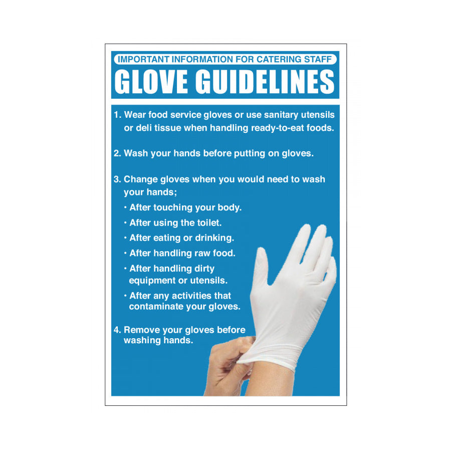 GLOVES GUIDELINES SIGN                  