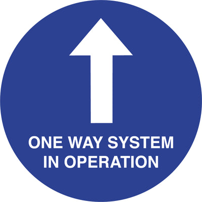 ONEWAY SYSTEN IN OPERATION FLOOR GRAPHIC