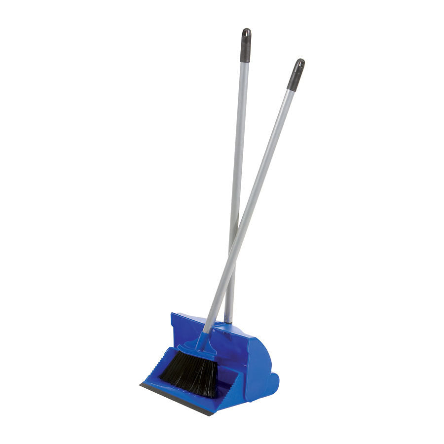 LOBBY DUSTPAN AND BRUSH PLASTIC BLUE    