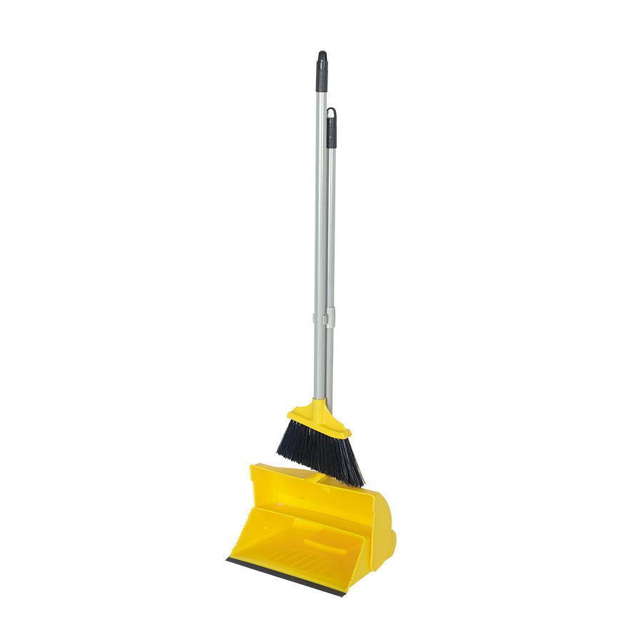 LOBBY DUSTPAN AND BRUSH PLASTIC YELLOW  