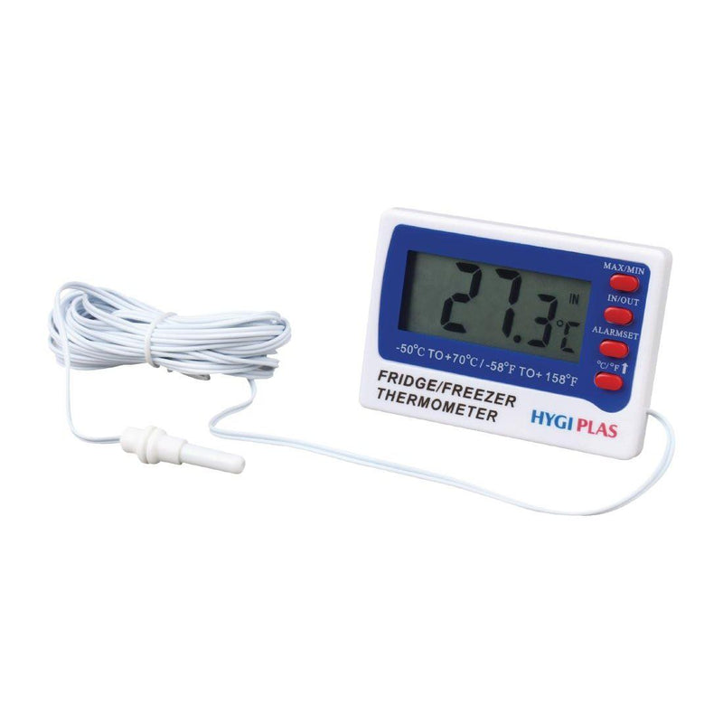 Hygiplas Digital Fridge Freezer Thermometer - Temperature range: -50°C to +70°C | 3m cable