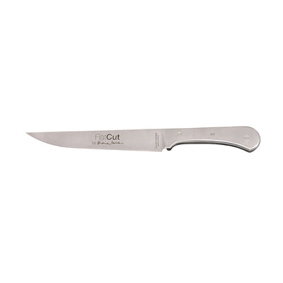 FLAT CUT CARVING KNIFE 20 CM BLK HANDLE 