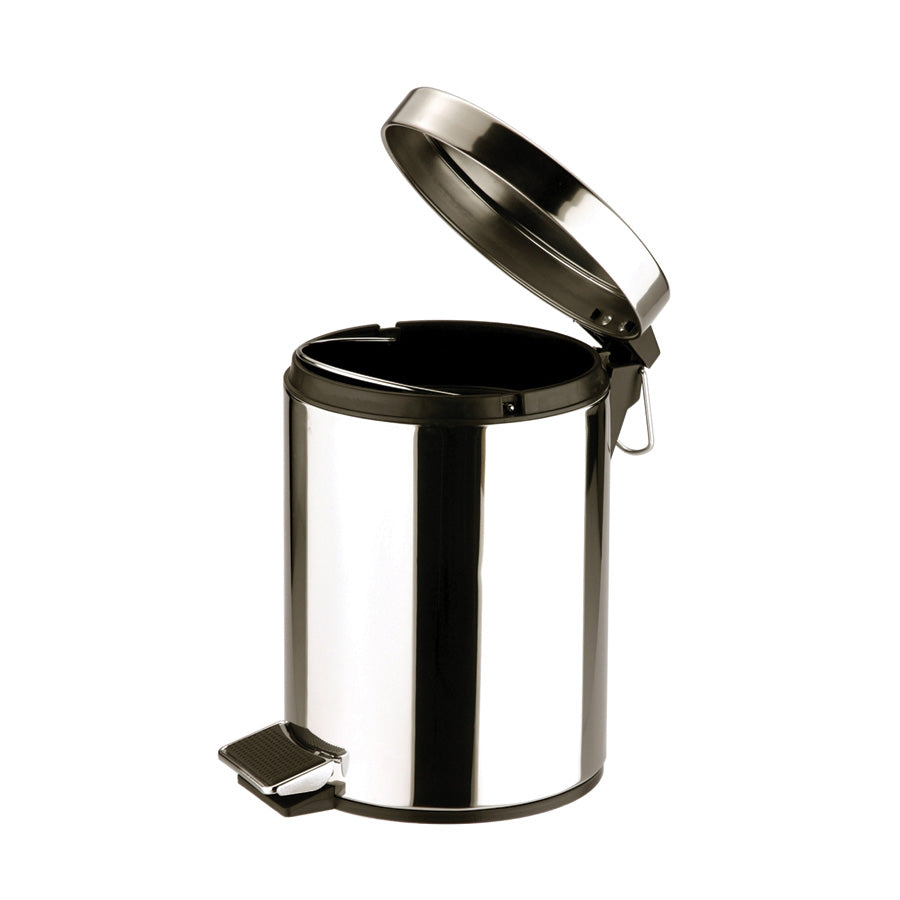 3ltr ROUND S/S PEDAL BIN M              