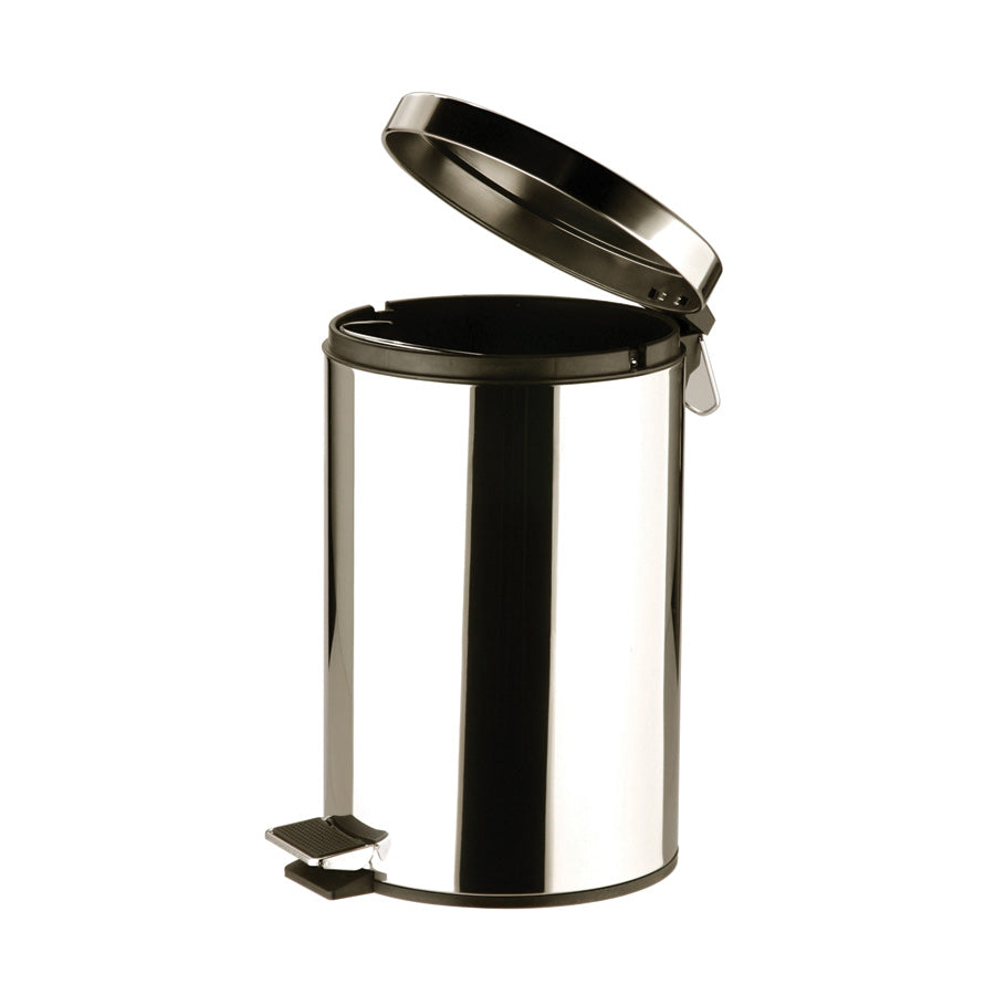 12ltr S/S RND PEDAL BIN M/              
