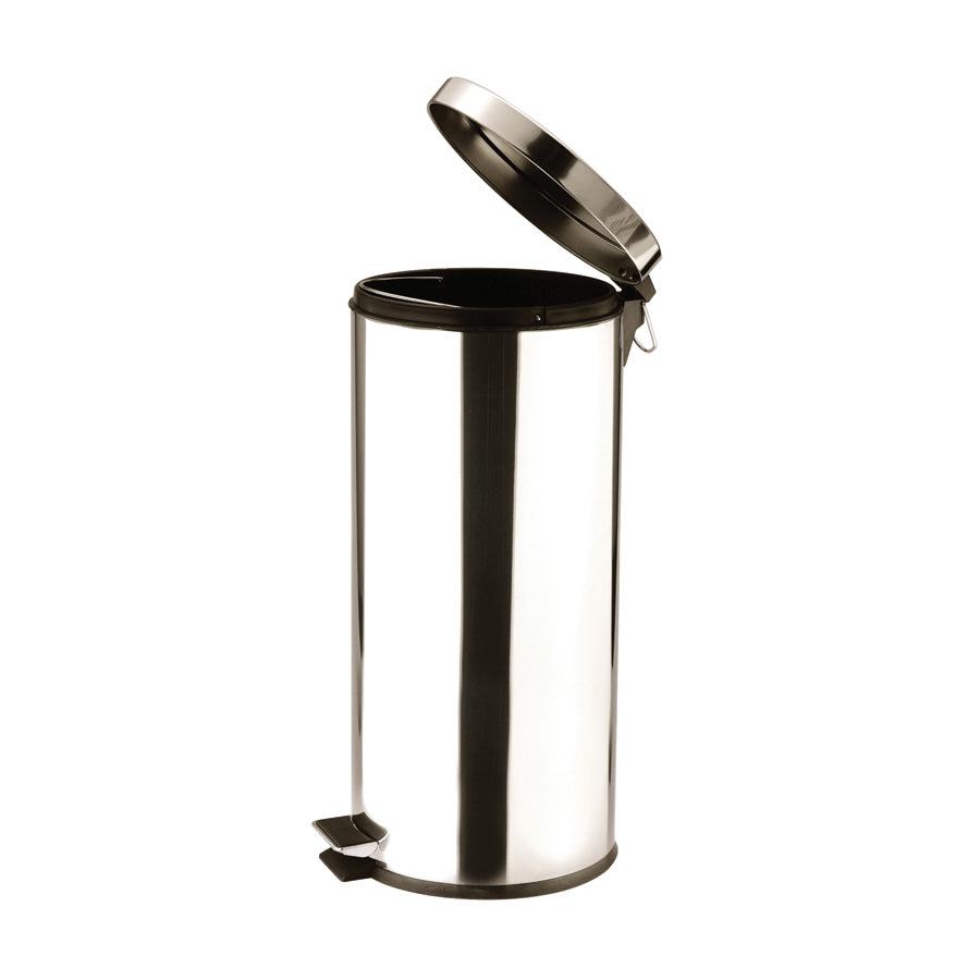 30ltr S/S RND PEDAL BIN M/              