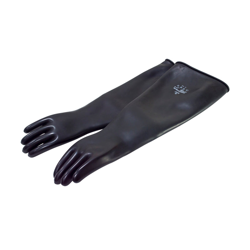 SMALL 610MM BLACK RUBBER GLOVE (PAIR)   