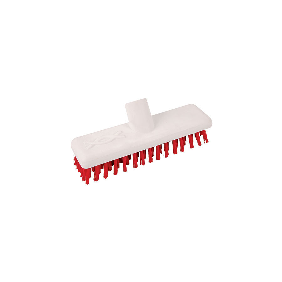 DECK SCRUB HEAD 23CM RED ABBEY FIT      