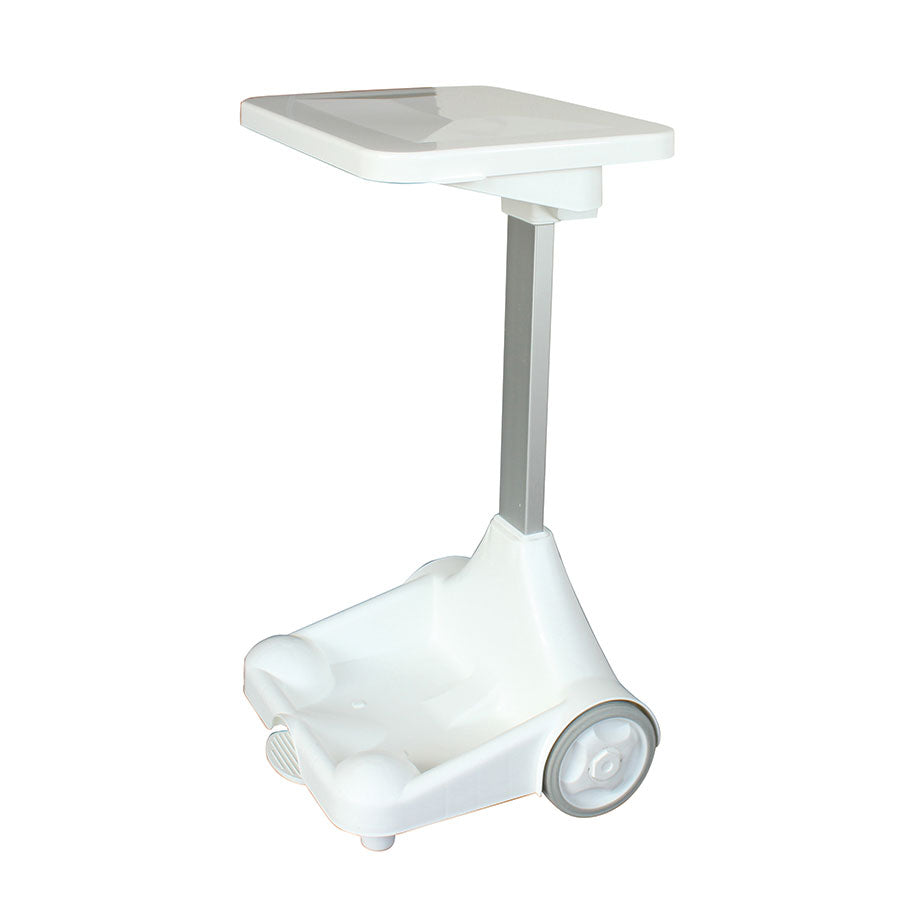 SACK HOLDER+WHEELS WHITE LID PLASTIC    
