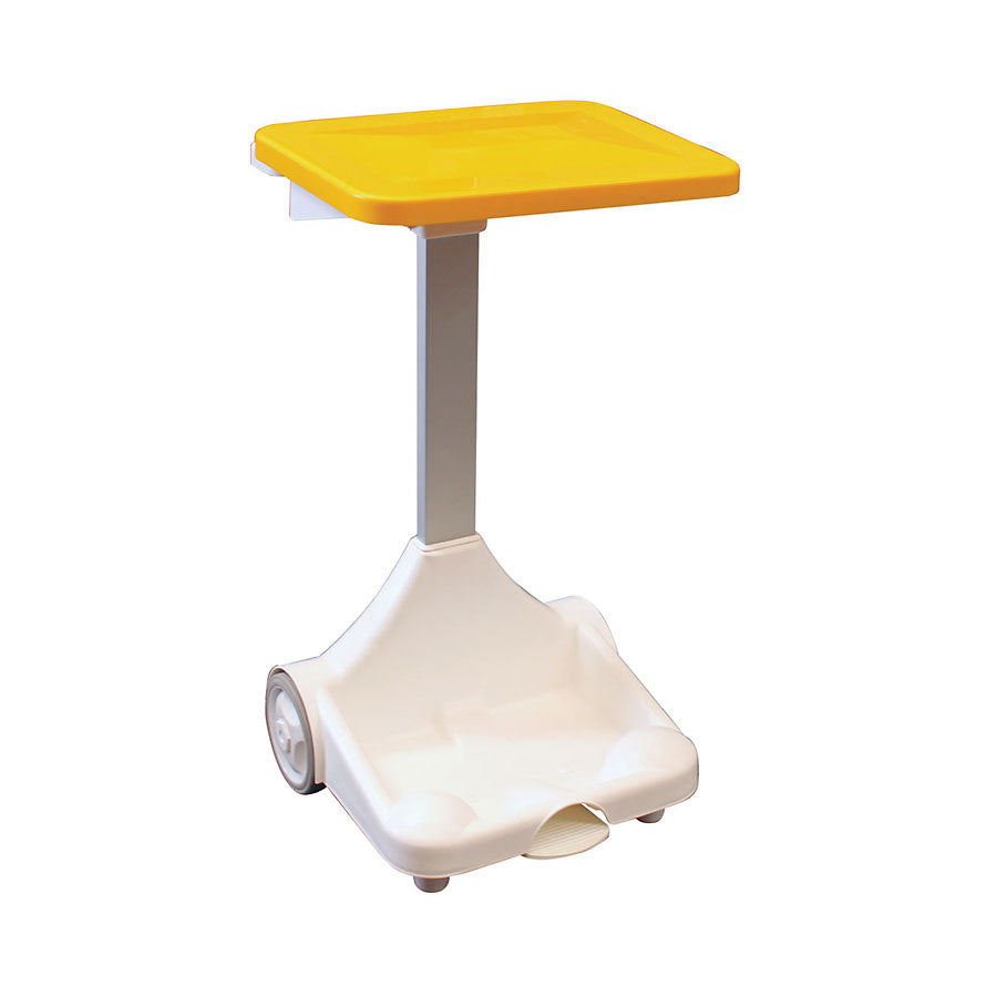 SACK HOLDER+WHEELS YELLOW LID PLASTIC   