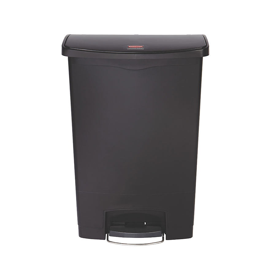 SLIM STEP-ON (FRONTSTEP) BIN 87L BLACK  