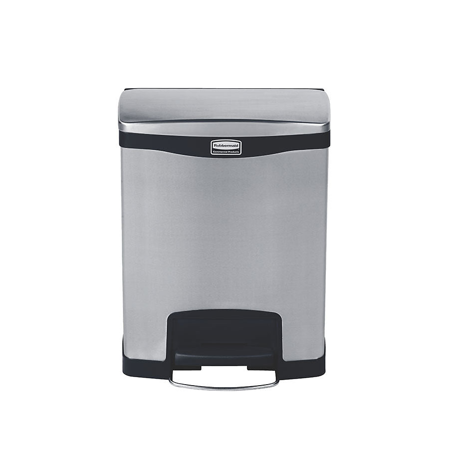 STEP-ON BIN FRONTSTEP S/S BLACK TRIM 30L