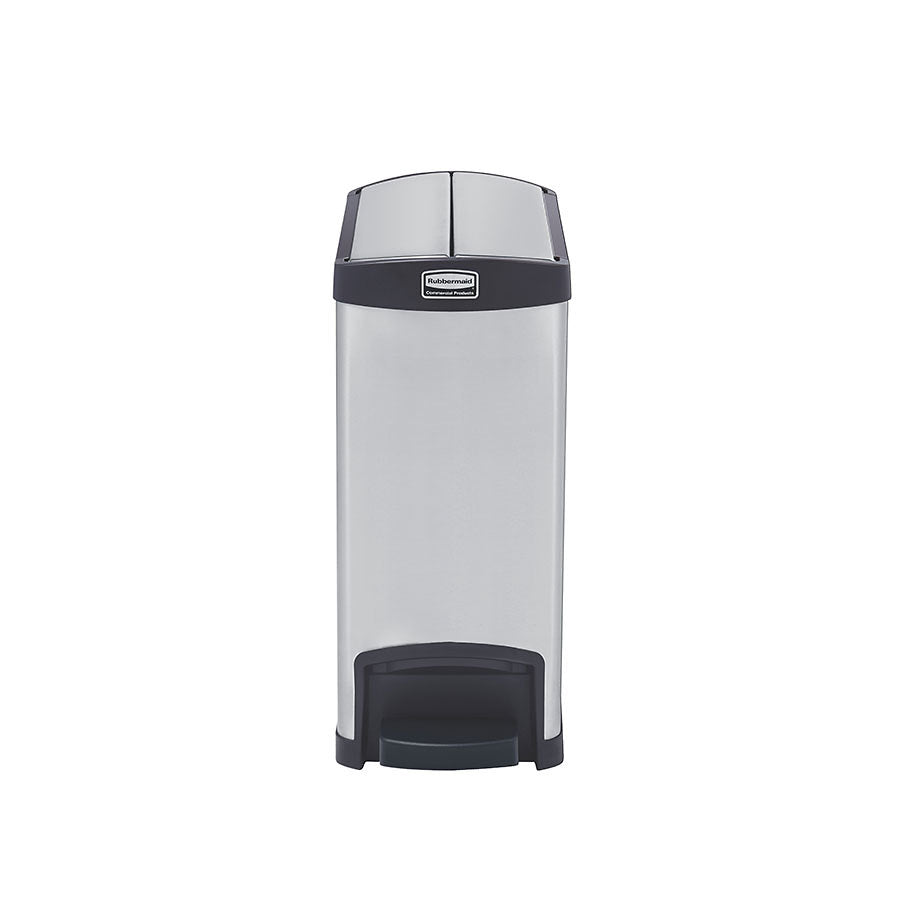 STEP-ON BIN (ENDSTEP) S/S BLACK TRIM 30L