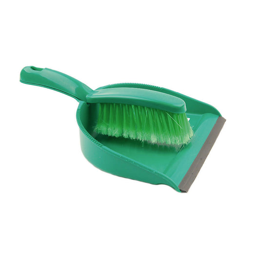 DUST PAN & BRUSH SET SOFT GREEN         