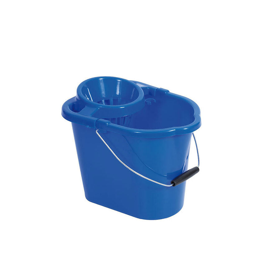 MOP BUCKET WITH WRINGER BLUE 12LTR      