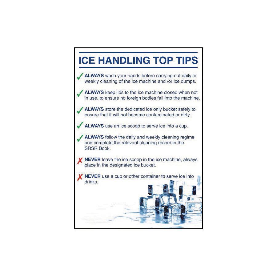 ICE MACHINE TOP TIPS POSTER             