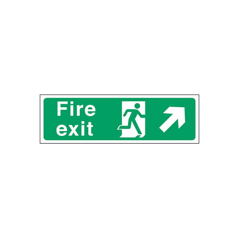 FIRE EXIT RIGHT UP ARROW SIGN NR        