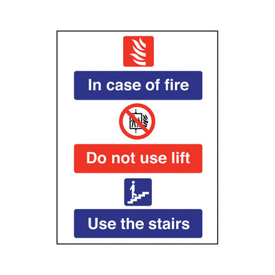 DO NOT USE LIFT IN CASE OF FIRE NR      