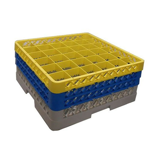 36 COMP GLASS RACK 500X500X202MM GREY   