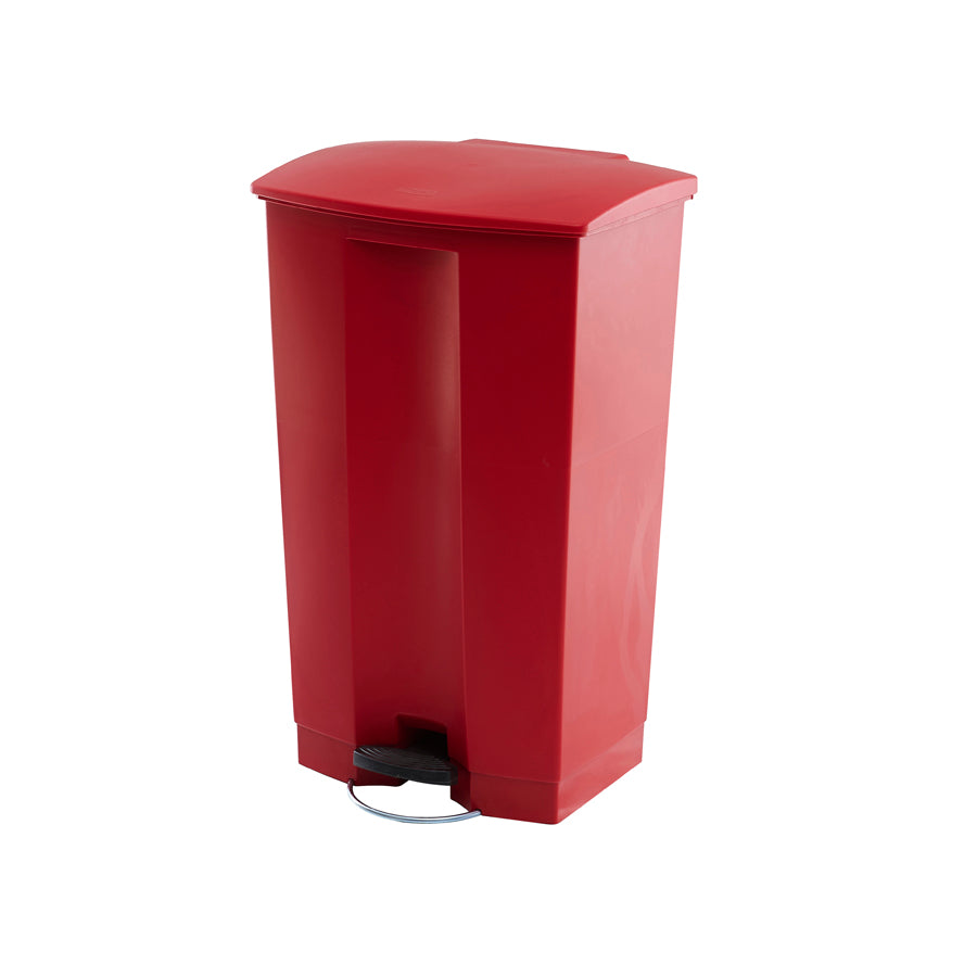 STEP-ON BIN 87L 50.2X44.7X82.6CM RED    