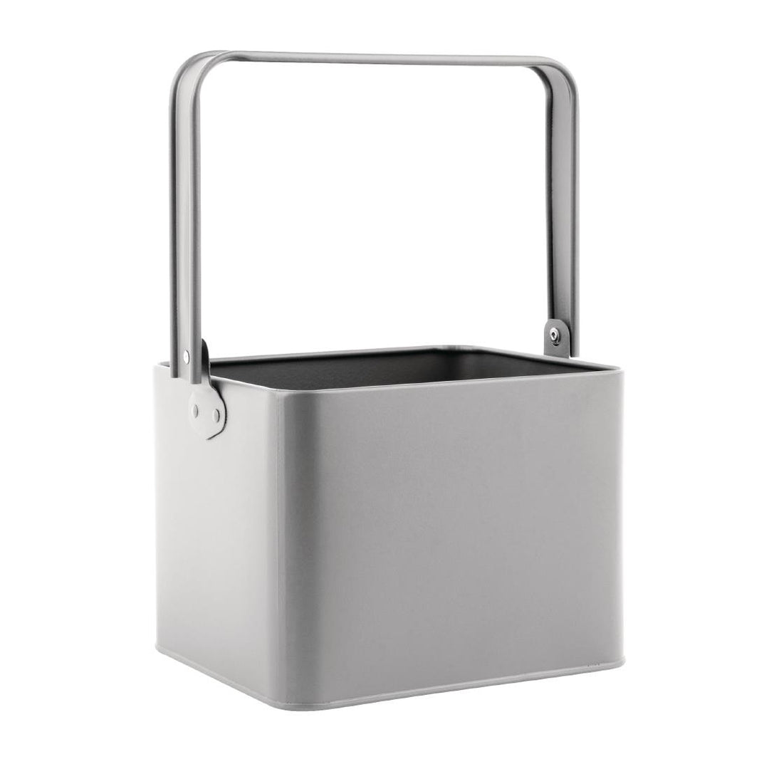 Olympia Galvanised Table Tidy Grey - 180x155x135mm