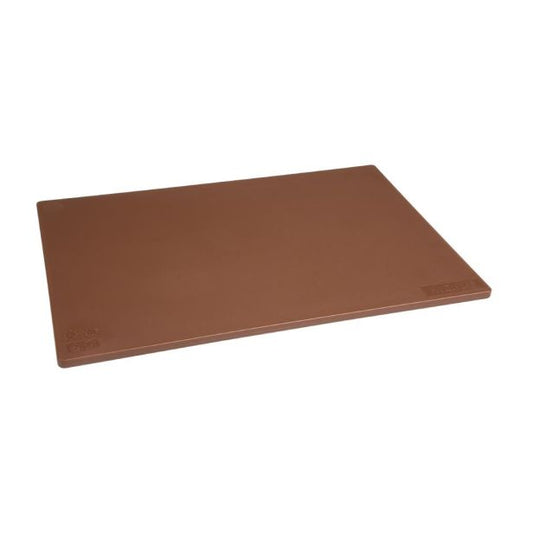 Hygiplas Low Density Brown Chopping Board - Standard - 10(H) x 450(W) x 300(L)mm Vegetables