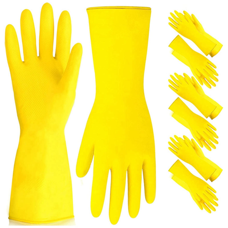 Jantex Latex Household Gloves Yellow Medium