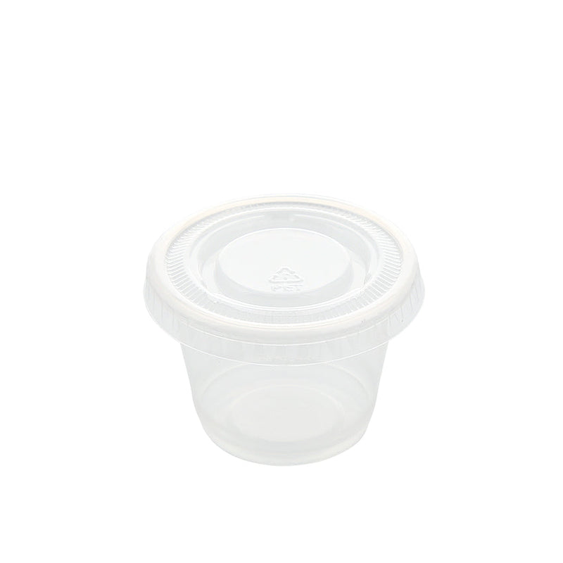 Portion Pots - Clear Pet Lids 3.25-5.5oz x2500