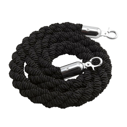 1.5m Barrier Rope Black Twisted x 5