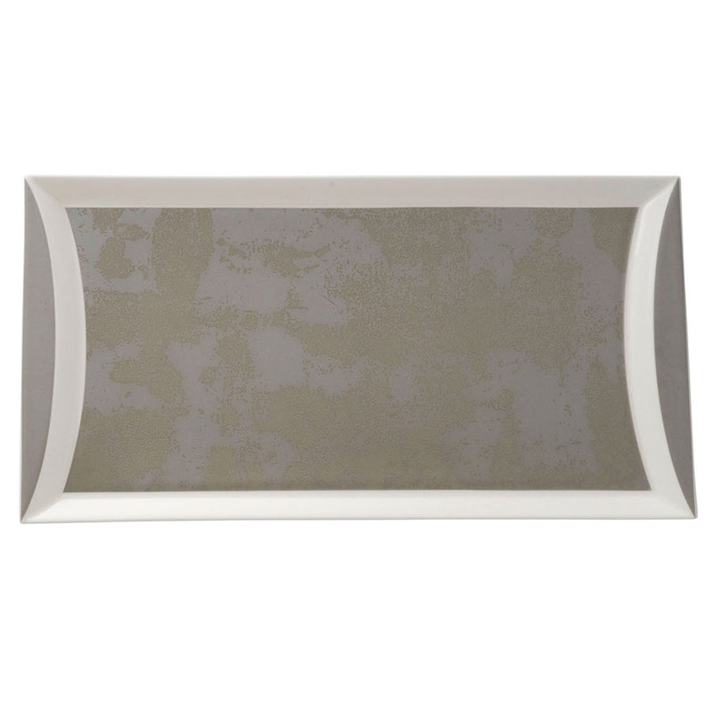 GREY RECTANGLE TRAY 32CM X 16CM          x6