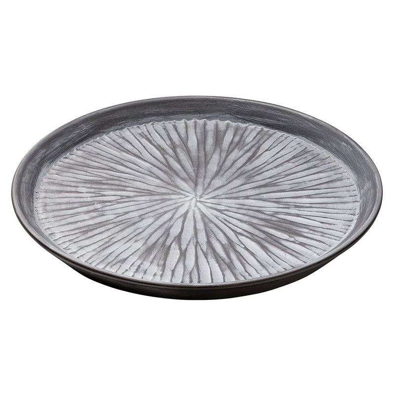 STELLA GREY FLAT ROUND PLATE 18CM        x6