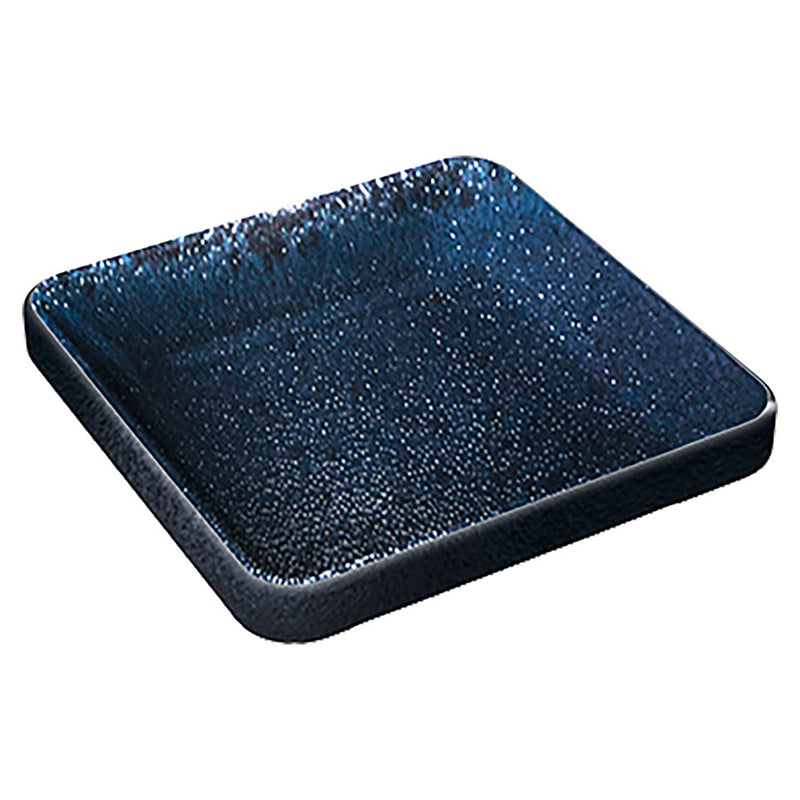 NARA BLACK FLAT SQUARE DISH 9CM          x6