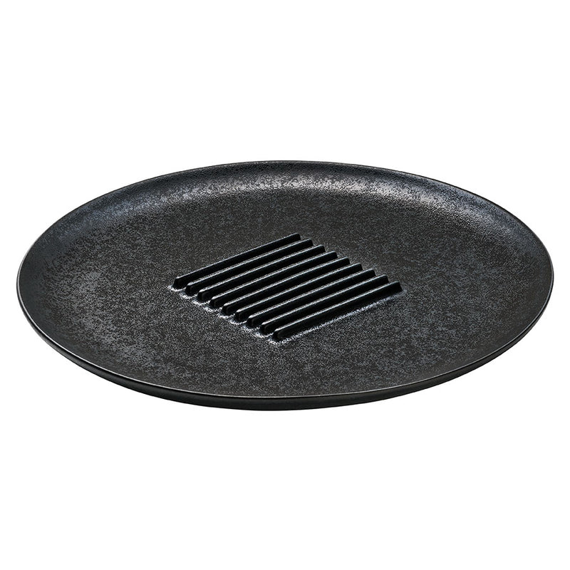 COAST & COUNTRY BLK FLAT ROUND PLATE 28C x6