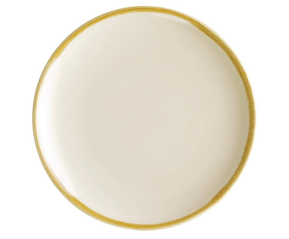 Olympia Kiln Sandstone Round Coupe Plate - 7" (Box 6)