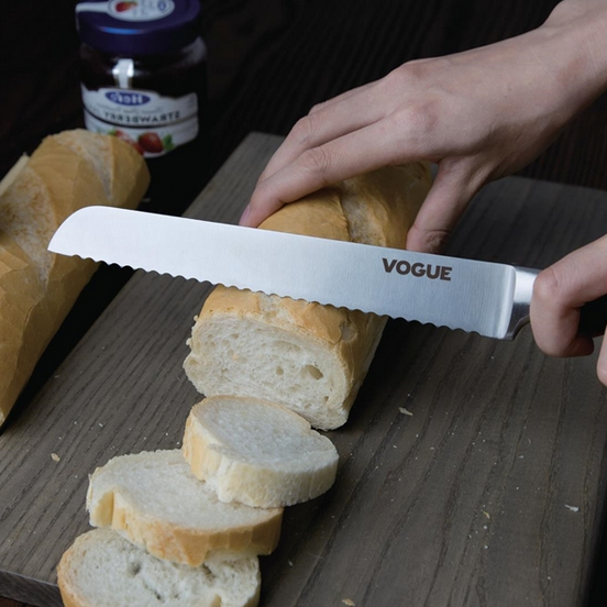 Vogue Soft Grip Bread Knife - 8"