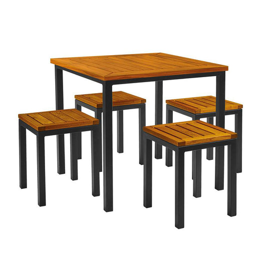 ZAP ICE LOW STOOL DINING SET 2 - 5 PIECE