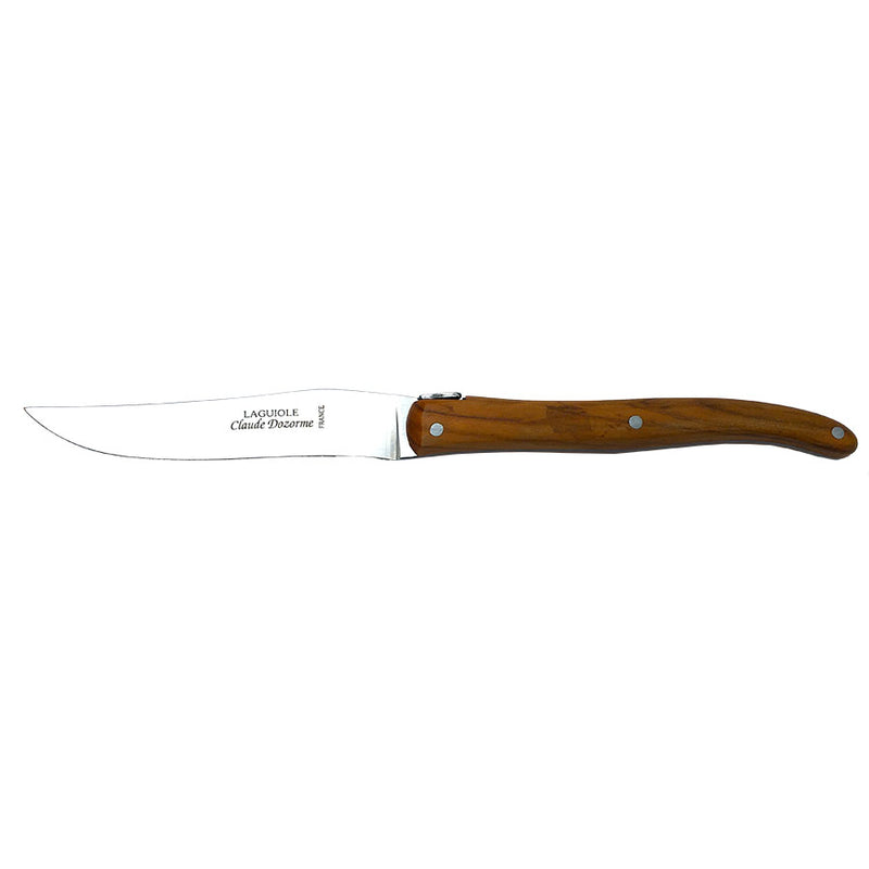 LAGUIOLE OLIVE HANDLE STEAK KNIFE 225MM 
