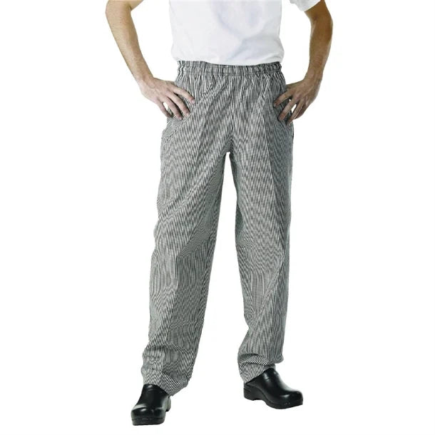 Chef Works Essential Baggy Pant Small Black Check - Size XS