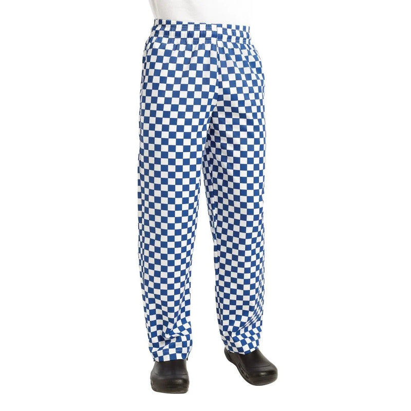 Chef Works Essential Baggy Pant Big Blue Check - Size XS