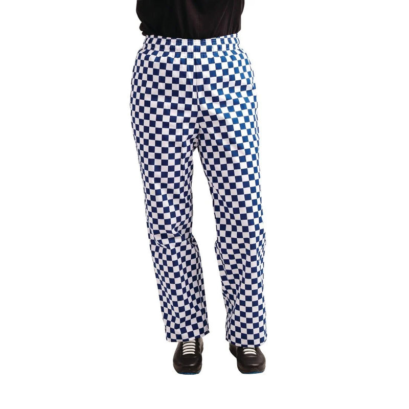 Chef Works Essential Baggy Pant Big Blue Check - Size XXL