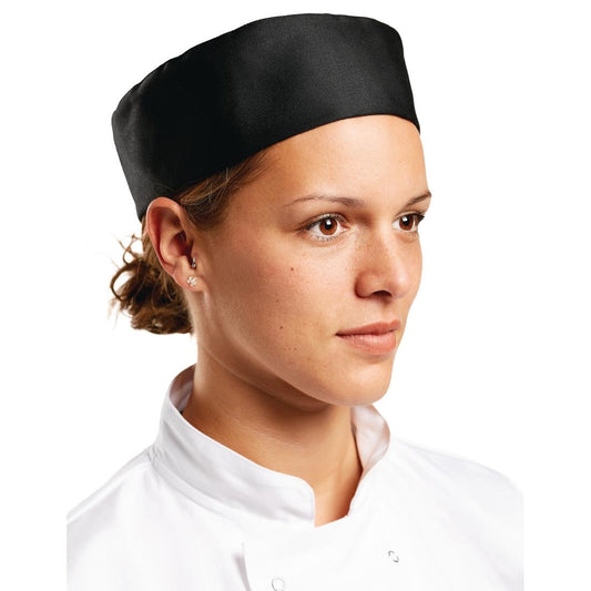 Skull Cap Black Polycotton - Size XL