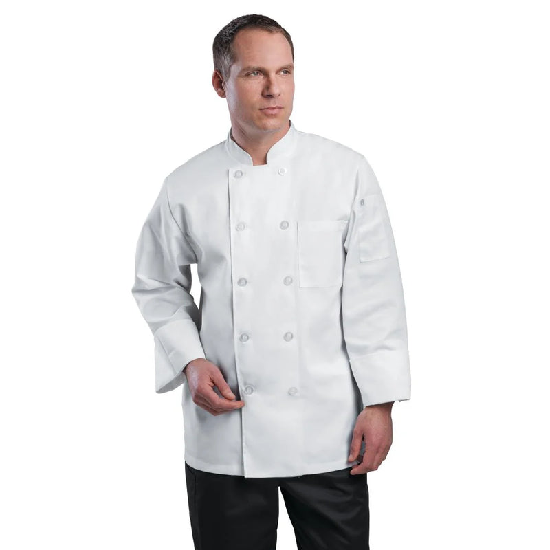 Chef Works Le Mans Chefs Jacket Long Sleeve Polycotton - Size S