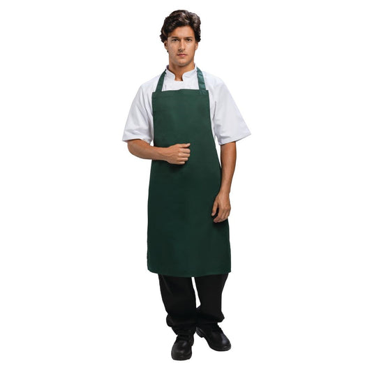 Whites Bib Apron Polycotton Green